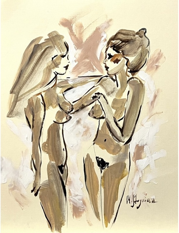 Nude Friends, female nude artwork by Marina Stognieva